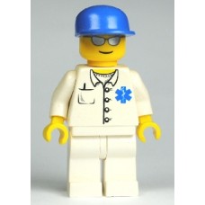 cty017 Doctor - EMT Star of Life Button Shirt